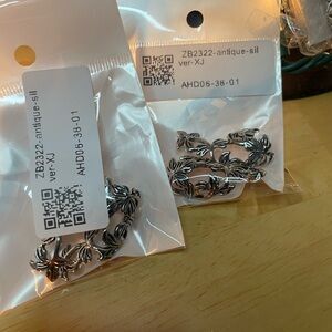 Silver Leaf Design Earrings